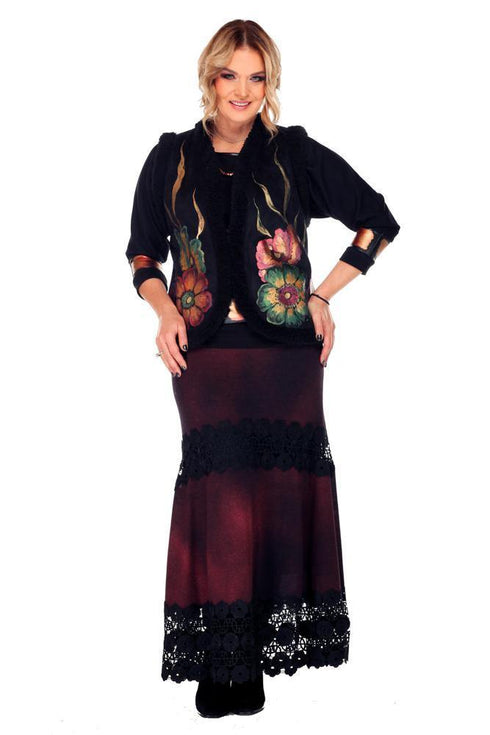 Fusta jerse pictata manual  Liza Panait Liza Panait Online Boutique